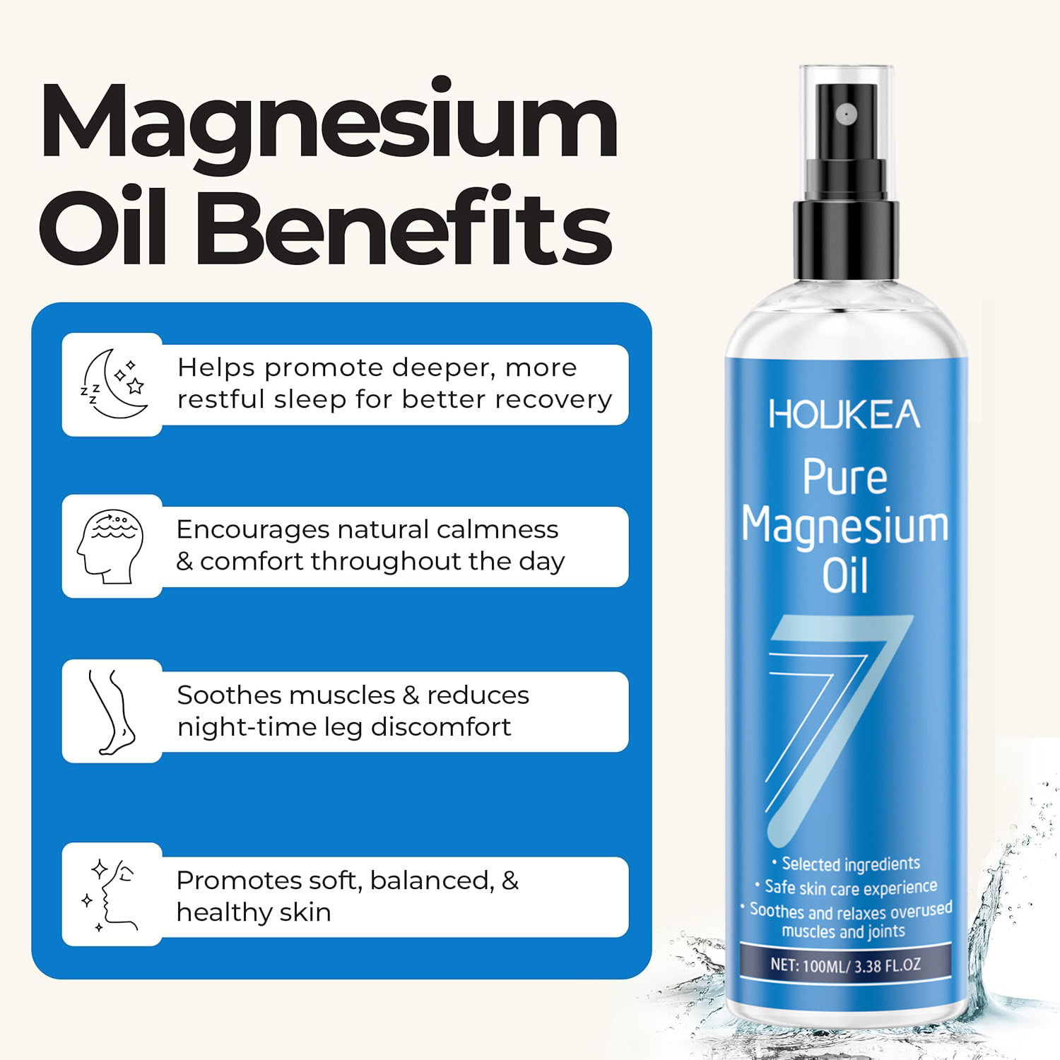 Reines Magnesiumöl-Spray - USP – Bath Salts Magnesium Bewertung und Preis
